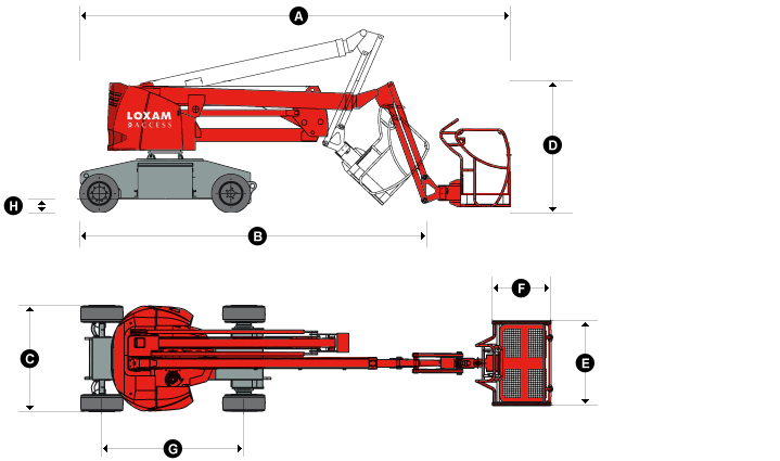 JLG E 450 AJ - Croquis